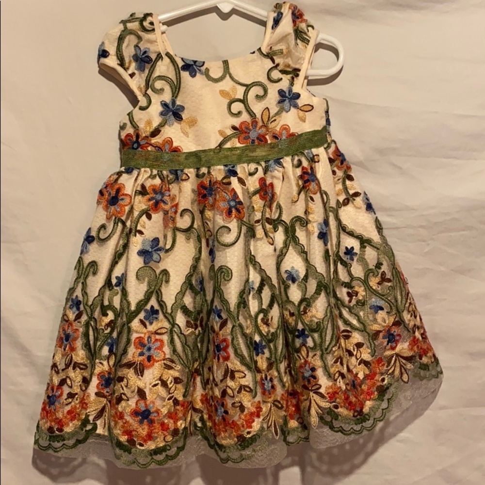 Embroidered floral Pippa & Julie toddler dress